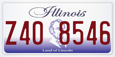 IL license plate Z408546