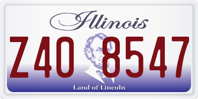 IL license plate Z408547