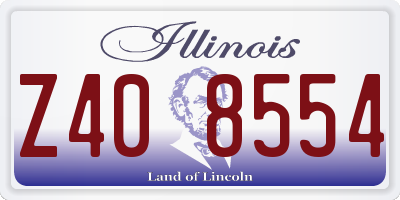 IL license plate Z408554