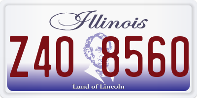 IL license plate Z408560