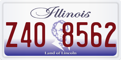 IL license plate Z408562