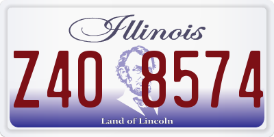 IL license plate Z408574