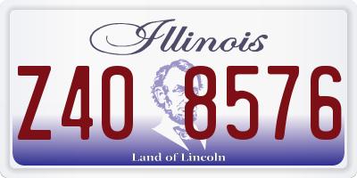 IL license plate Z408576