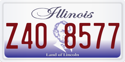 IL license plate Z408577