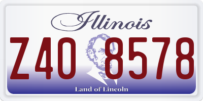 IL license plate Z408578
