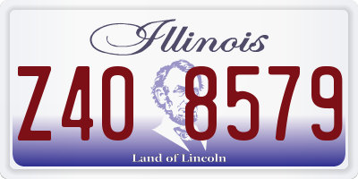 IL license plate Z408579