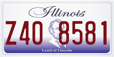 IL license plate Z408581
