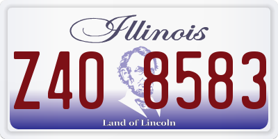 IL license plate Z408583
