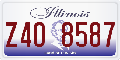 IL license plate Z408587