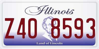 IL license plate Z408593