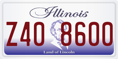 IL license plate Z408600