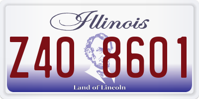 IL license plate Z408601