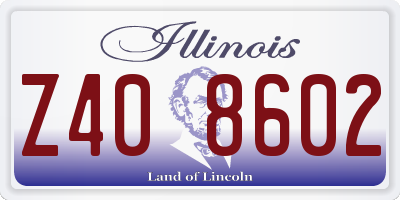 IL license plate Z408602