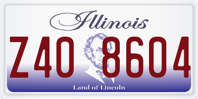 IL license plate Z408604