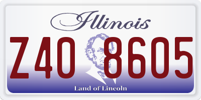 IL license plate Z408605