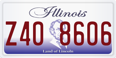 IL license plate Z408606