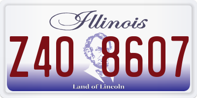 IL license plate Z408607