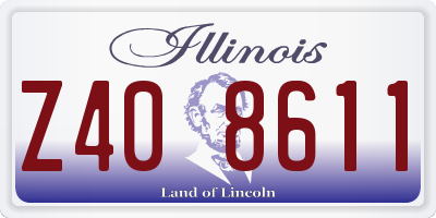 IL license plate Z408611