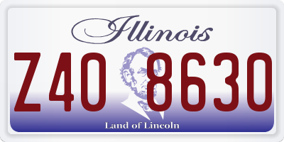 IL license plate Z408630