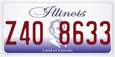 IL license plate Z408633