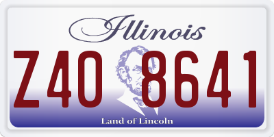 IL license plate Z408641
