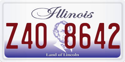 IL license plate Z408642