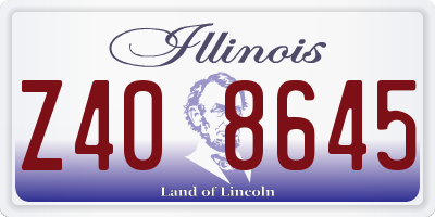 IL license plate Z408645