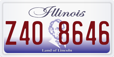 IL license plate Z408646