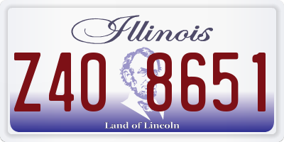 IL license plate Z408651