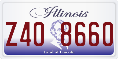 IL license plate Z408660