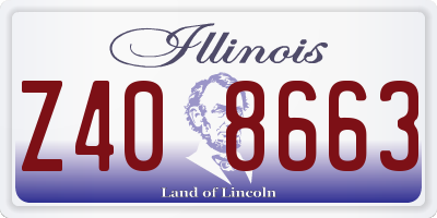 IL license plate Z408663