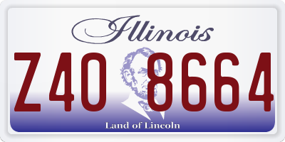 IL license plate Z408664