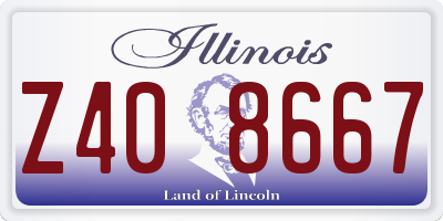 IL license plate Z408667