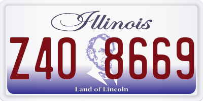 IL license plate Z408669