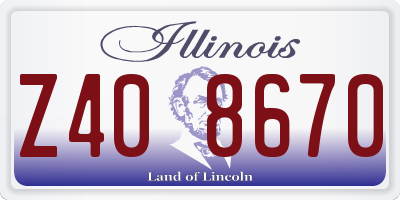 IL license plate Z408670