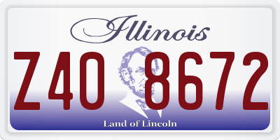 IL license plate Z408672