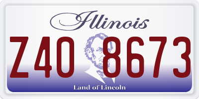 IL license plate Z408673