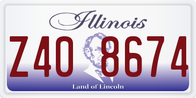 IL license plate Z408674