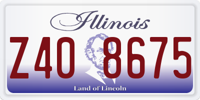 IL license plate Z408675