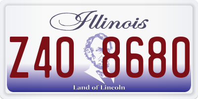 IL license plate Z408680