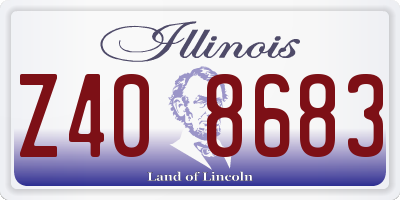 IL license plate Z408683
