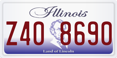 IL license plate Z408690