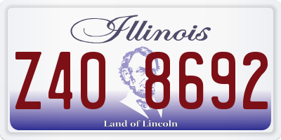 IL license plate Z408692