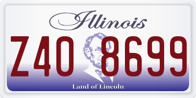 IL license plate Z408699