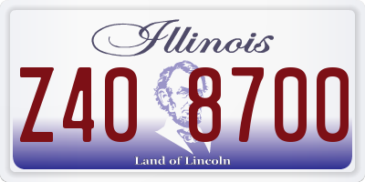 IL license plate Z408700