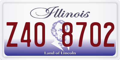 IL license plate Z408702