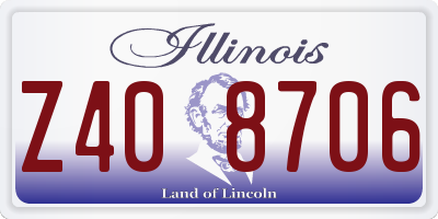 IL license plate Z408706