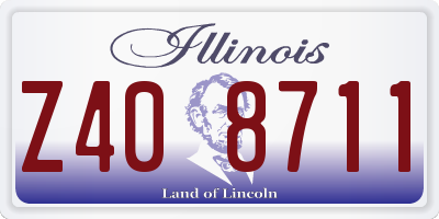IL license plate Z408711