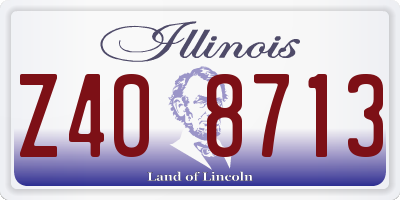 IL license plate Z408713