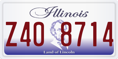 IL license plate Z408714
